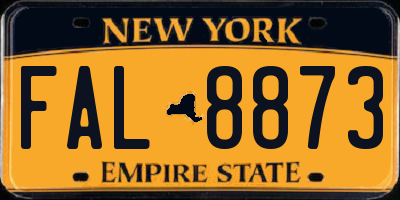 NY license plate FAL8873