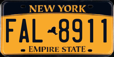 NY license plate FAL8911