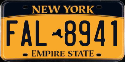 NY license plate FAL8941