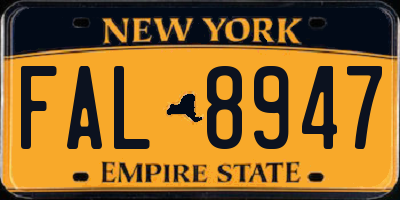 NY license plate FAL8947