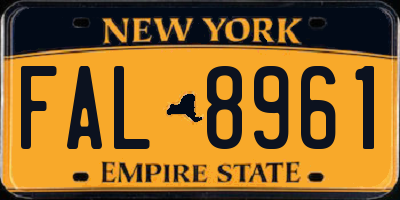 NY license plate FAL8961