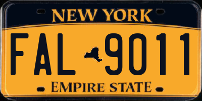 NY license plate FAL9011