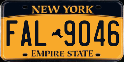 NY license plate FAL9046