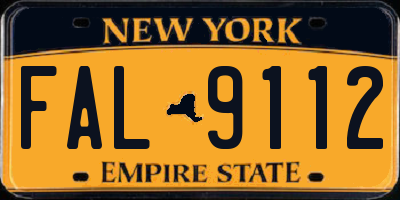 NY license plate FAL9112