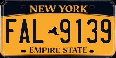 NY license plate FAL9139