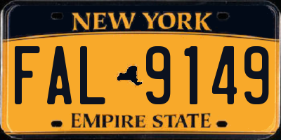 NY license plate FAL9149