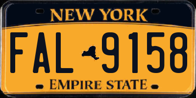 NY license plate FAL9158