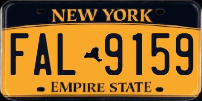 NY license plate FAL9159