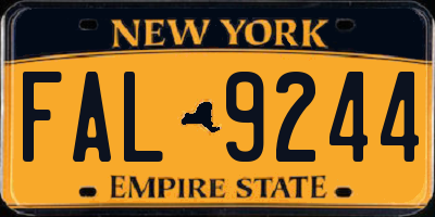 NY license plate FAL9244