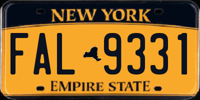 NY license plate FAL9331