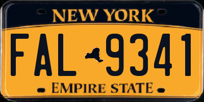 NY license plate FAL9341