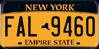 NY license plate FAL9460