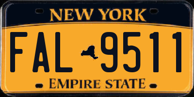 NY license plate FAL9511
