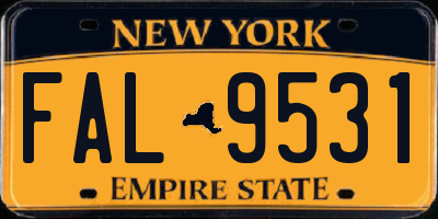 NY license plate FAL9531