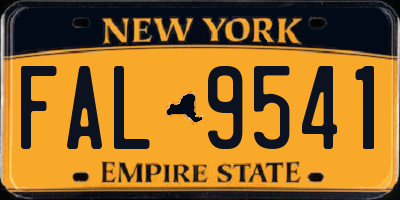 NY license plate FAL9541