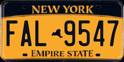 NY license plate FAL9547
