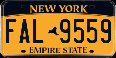 NY license plate FAL9559