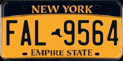 NY license plate FAL9564