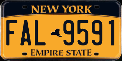 NY license plate FAL9591