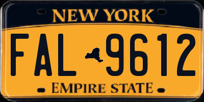NY license plate FAL9612
