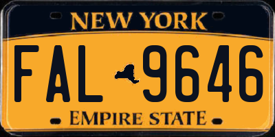 NY license plate FAL9646