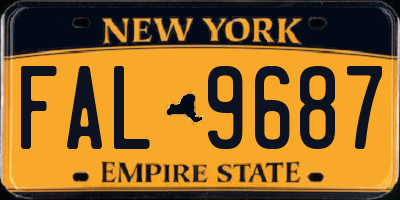NY license plate FAL9687