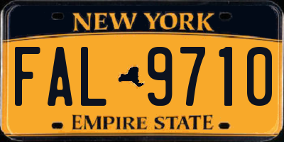 NY license plate FAL9710