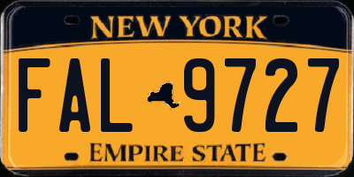 NY license plate FAL9727
