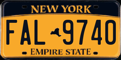 NY license plate FAL9740