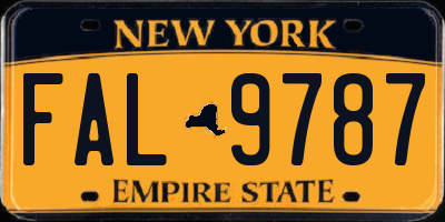 NY license plate FAL9787