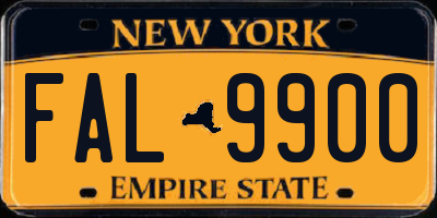 NY license plate FAL9900