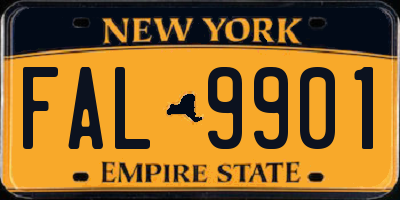 NY license plate FAL9901