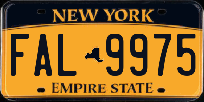 NY license plate FAL9975