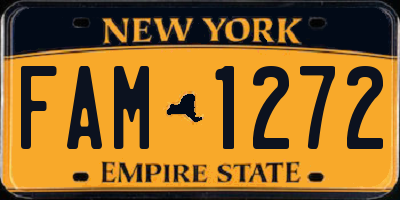 NY license plate FAM1272