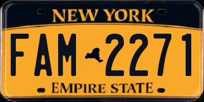 NY license plate FAM2271