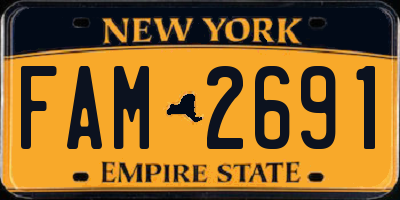 NY license plate FAM2691