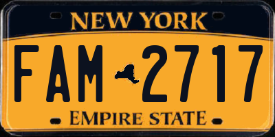 NY license plate FAM2717