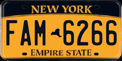 NY license plate FAM6266