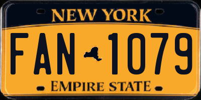 NY license plate FAN1079