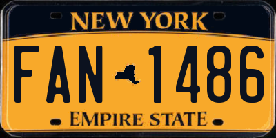 NY license plate FAN1486