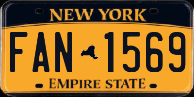 NY license plate FAN1569