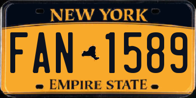 NY license plate FAN1589