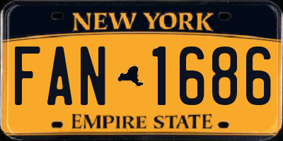 NY license plate FAN1686