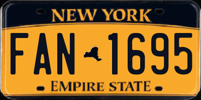 NY license plate FAN1695