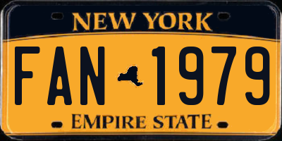 NY license plate FAN1979