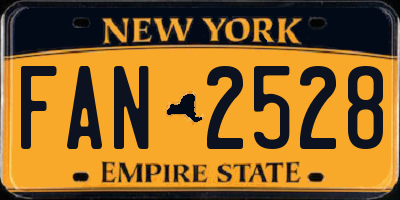 NY license plate FAN2528