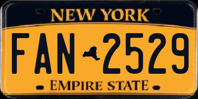 NY license plate FAN2529