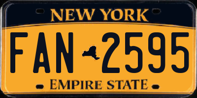 NY license plate FAN2595