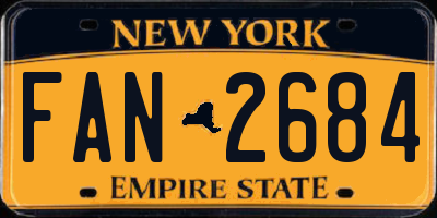 NY license plate FAN2684