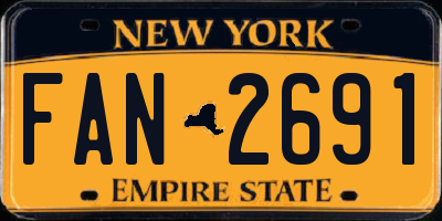 NY license plate FAN2691